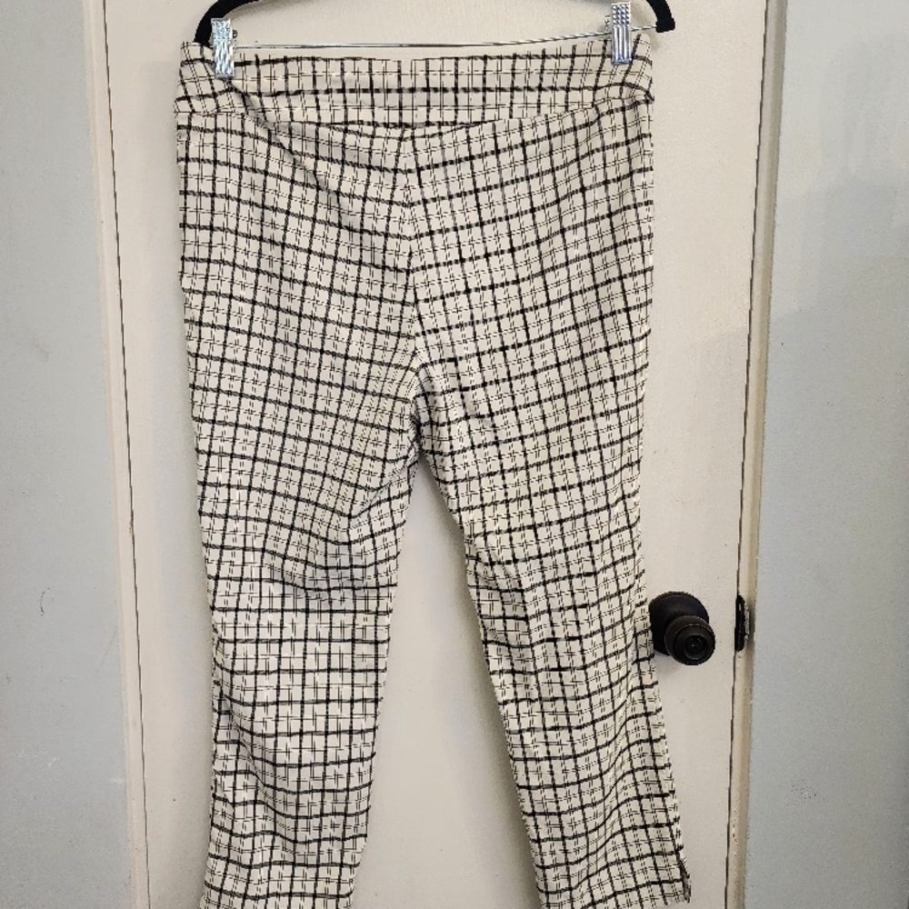 Counterparts White and Black Plaid Pants Petite Large - Picture 9 of 15